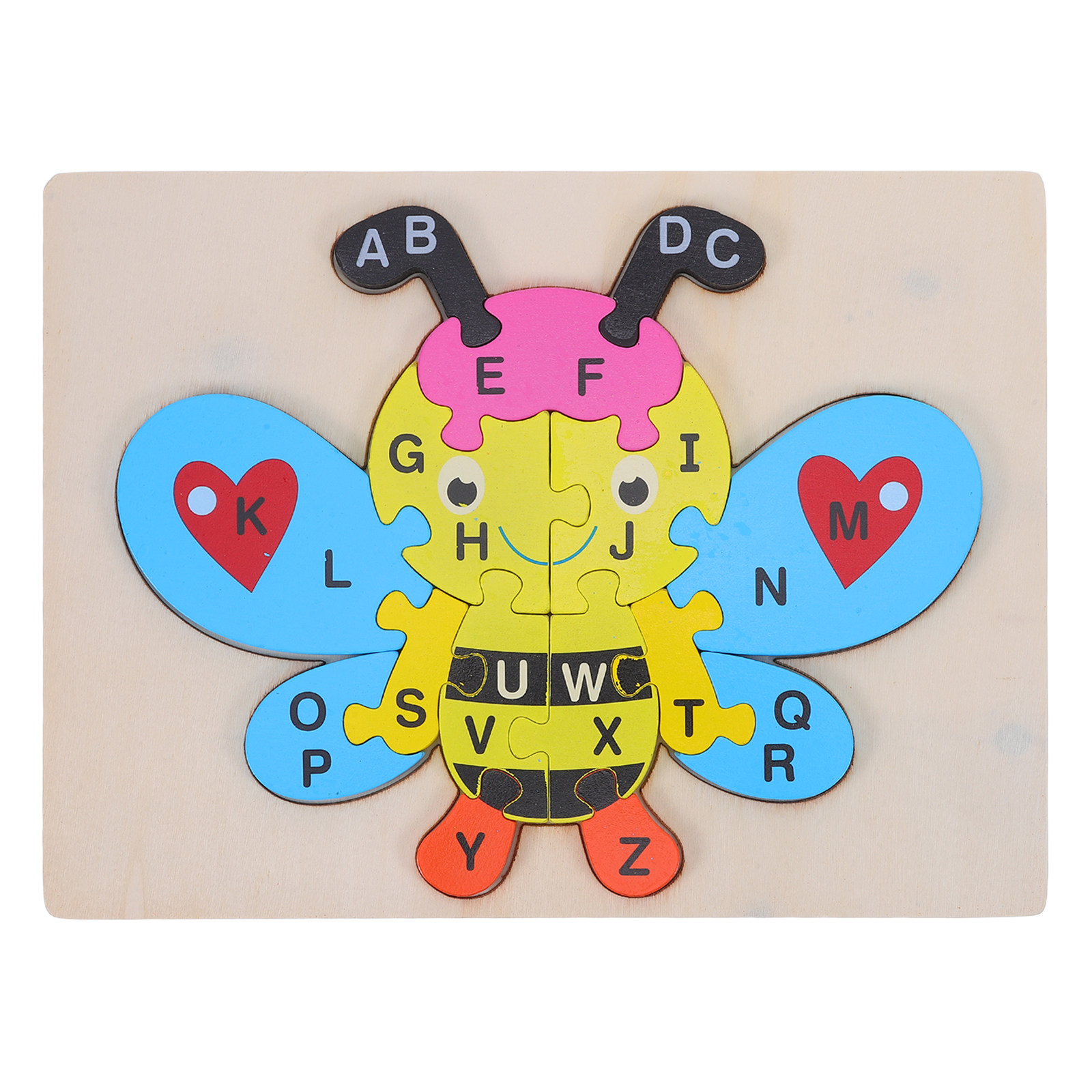 1Set Wooden Alphabet Puzzle Be - Abc Kids Early Education ulasan dan harga